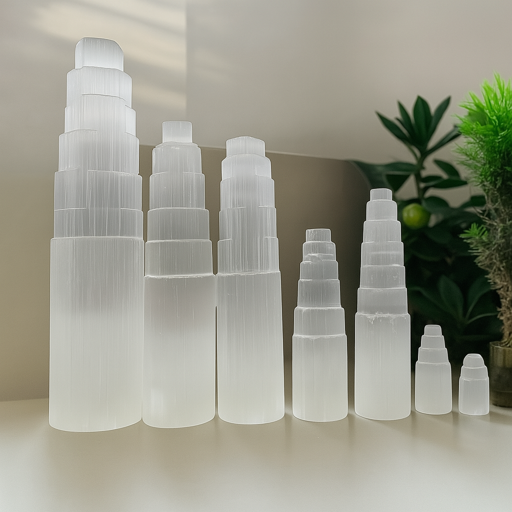 ByLuva Selenite Tower – Chakra Balancing & Aura Clearing