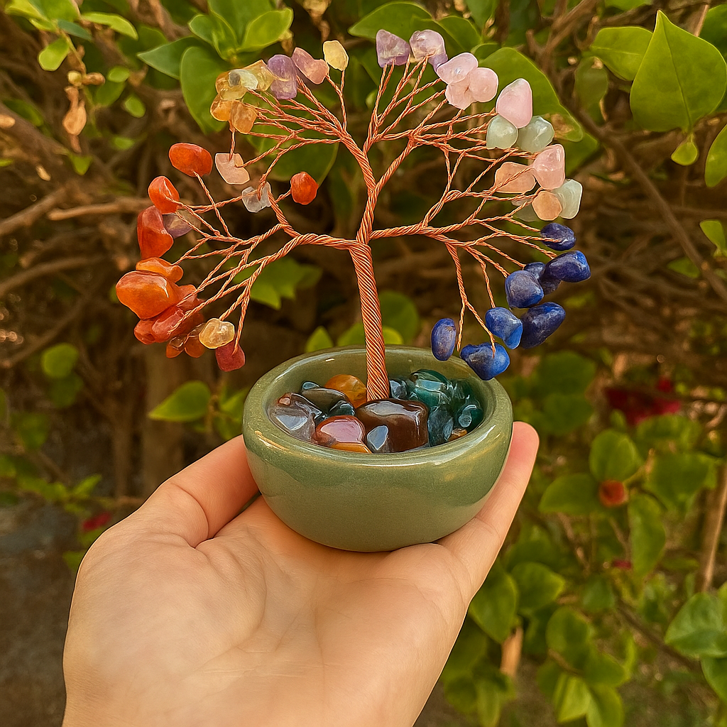 ByLuva Chakra Gemstone Tree – 7 Chakra Healing, Balance & Positive Energy