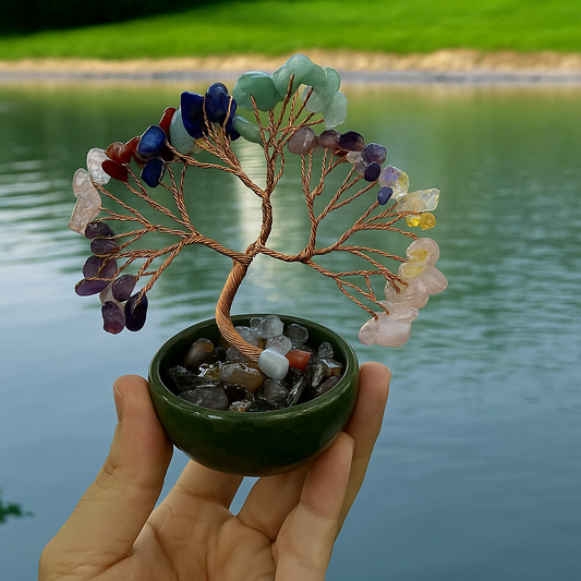 ByLuva Chakra Gemstone Tree – 7 Chakra Healing, Balance & Positive Energy