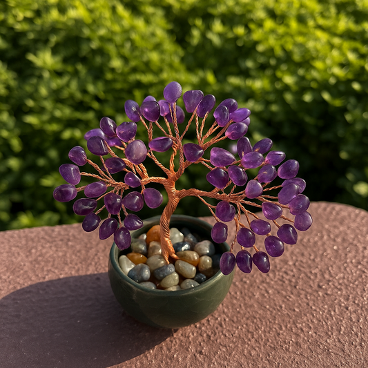 ByLuva Amethyst Gemstone Tree – Spiritual Calm, Intuition & Crown Chakra Energy