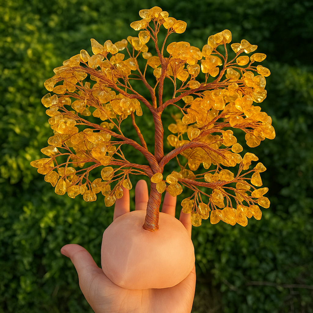 ByLuva Citrine Gemstone Tree – Abundance, Confidence & Solar Plexus Energy