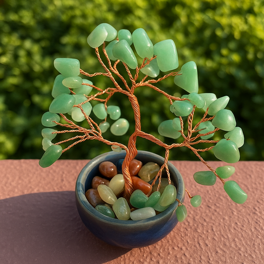 ByLuva Green Aventurine Gemstone Tree – Luck, Growth & Heart Chakra Energy
