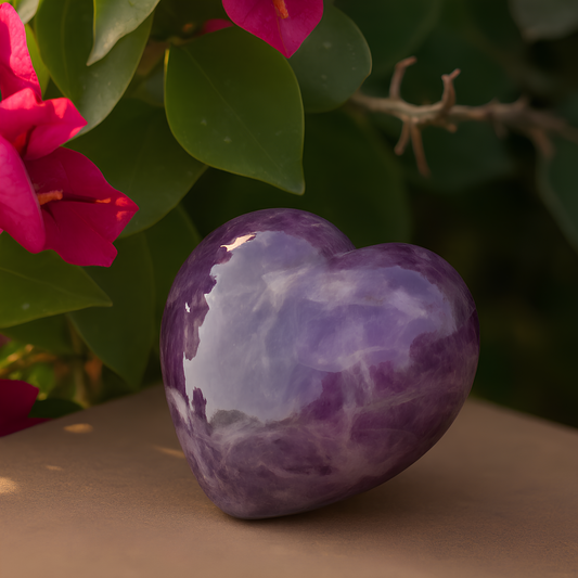 ByLuva Crystal Heart – Amethyst for Peace & Clarity
