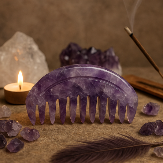 ByLuva Amethyst Comb – Energy Healing for Hair & Mind