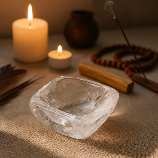 ByLuva Clear Quartz Bowl – For Crystals, Rituals & Intentions