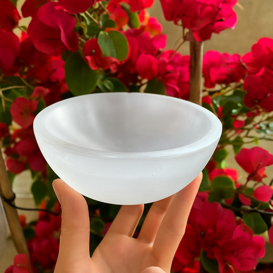 ByLuva Selenite Charging Bowl – Cleanse & Recharge Your Crystals Naturally