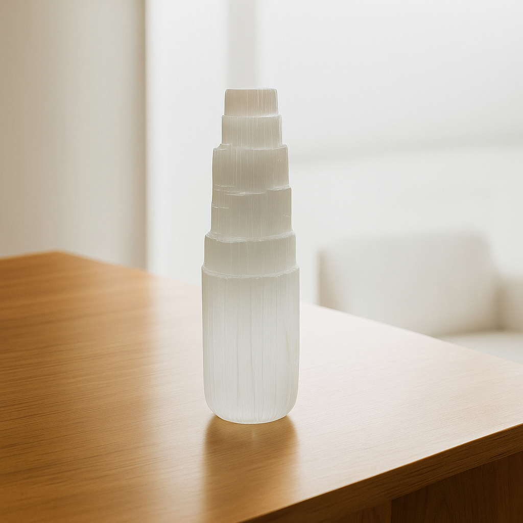 ByLuva Selenite Tower – Chakra Balancing & Aura Clearing